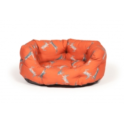 Medium Orange Hare Print  Deluxe Slumber Dog Bed - Danish Design Woodland Hare 24" 61cm